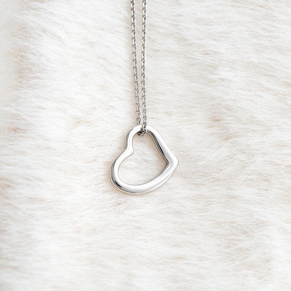 To My Soulmate - I Thank God For Having Founds Us - Delicate Heart Necklace