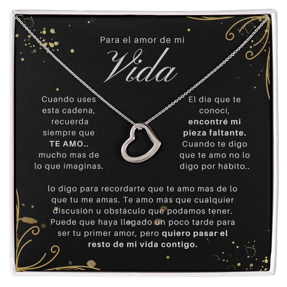 Regalo Para Novia/Esposa | Para Mi Amor | Collar Corazón Delicado