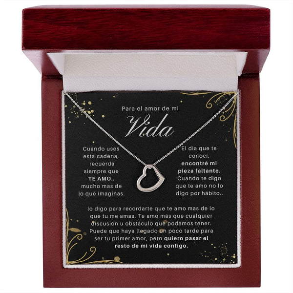 Regalo Para Novia/Esposa | Para Mi Amor | Collar Corazón Delicado
