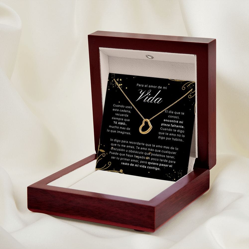 Regalo Para Novia/Esposa | Para Mi Amor | Collar Corazón Delicado
