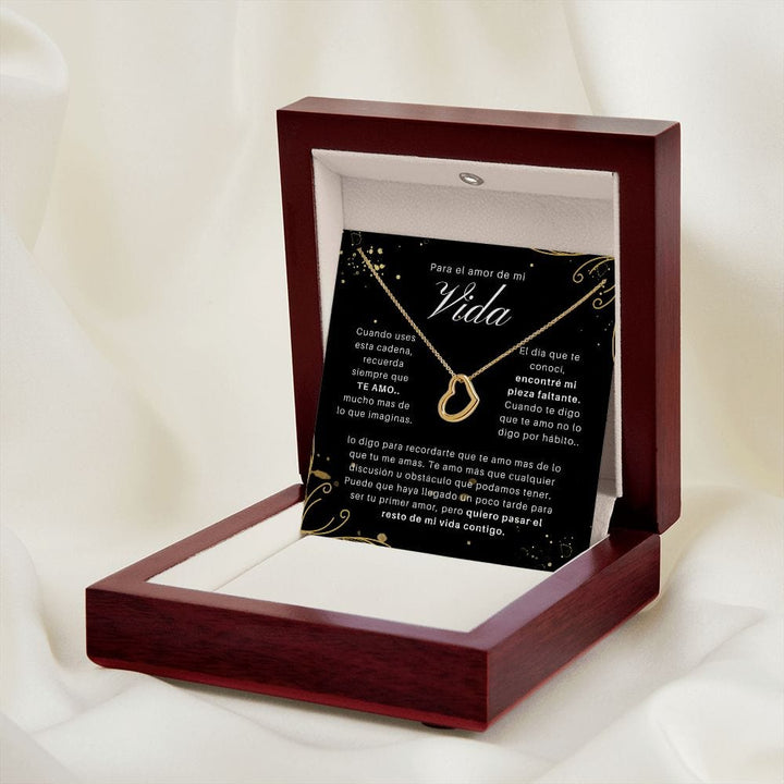 Regalo Para Novia/Esposa | Para Mi Amor | Collar Corazón Delicado