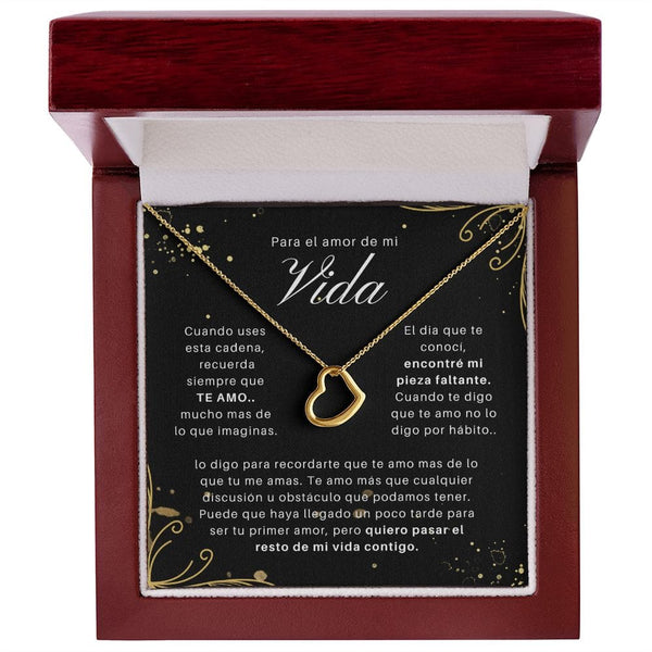 Regalo Para Novia/Esposa | Para Mi Amor | Collar Corazón Delicado