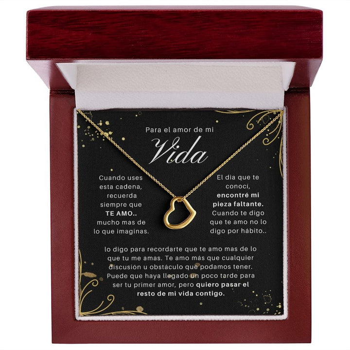 Regalo Para Novia/Esposa | Para Mi Amor | Collar Corazón Delicado