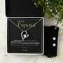 Regalo Para Esposa | Mi luz  | Collar Amor para siempre y Aretes de Zirconia
