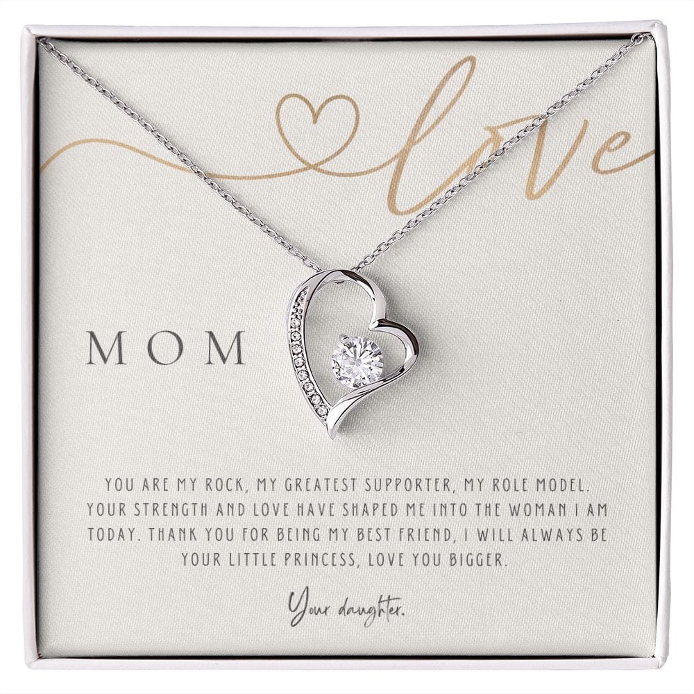 To My Mom - You Are My Rock - Forever Love Necklace