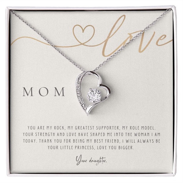 To My Mom - You Are My Rock - Forever Love Necklace