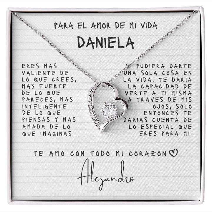 Regalo Para Novia/Esposa | Te amo con todo mi corazon | Collar Amor para siempre