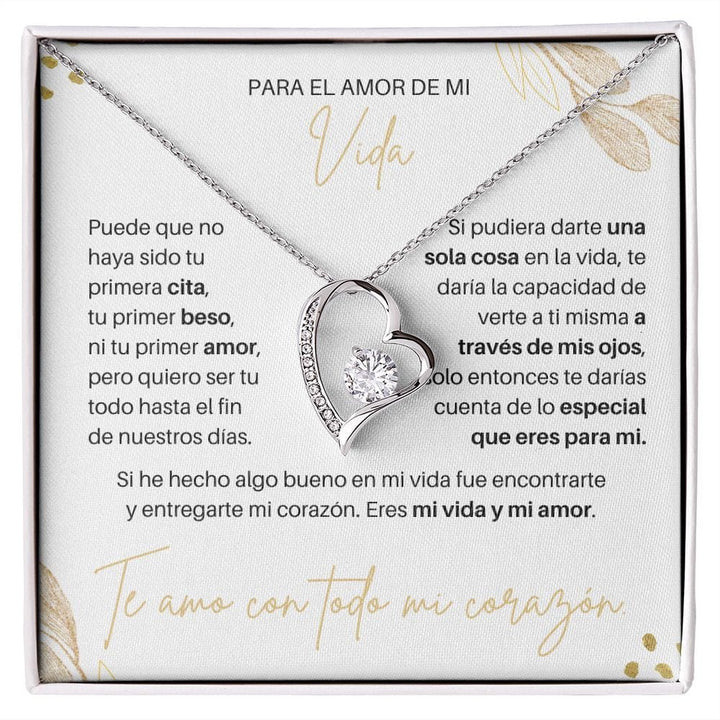 Regalo Para Novia/Esposa | Mi Vida Y Mi Amor | Collar Amor para siempre