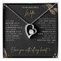 To My Beautiful Wife - Forever Love Necklace - E129FL
