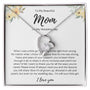 To My Beautiful Mom - On My Wedding Day - Forever Love Necklace