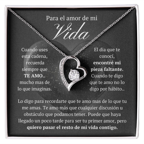 Regalo Para Novia/Esposa | El Amor De Mi Vida | Collar Amor para siempre