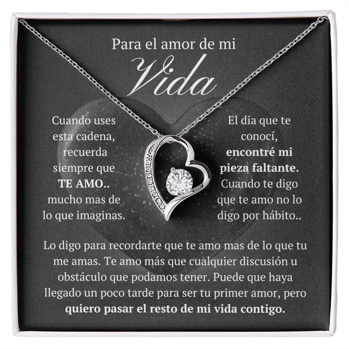 Regalo Para Novia/Esposa | El Amor De Mi Vida | Collar Amor para siempre