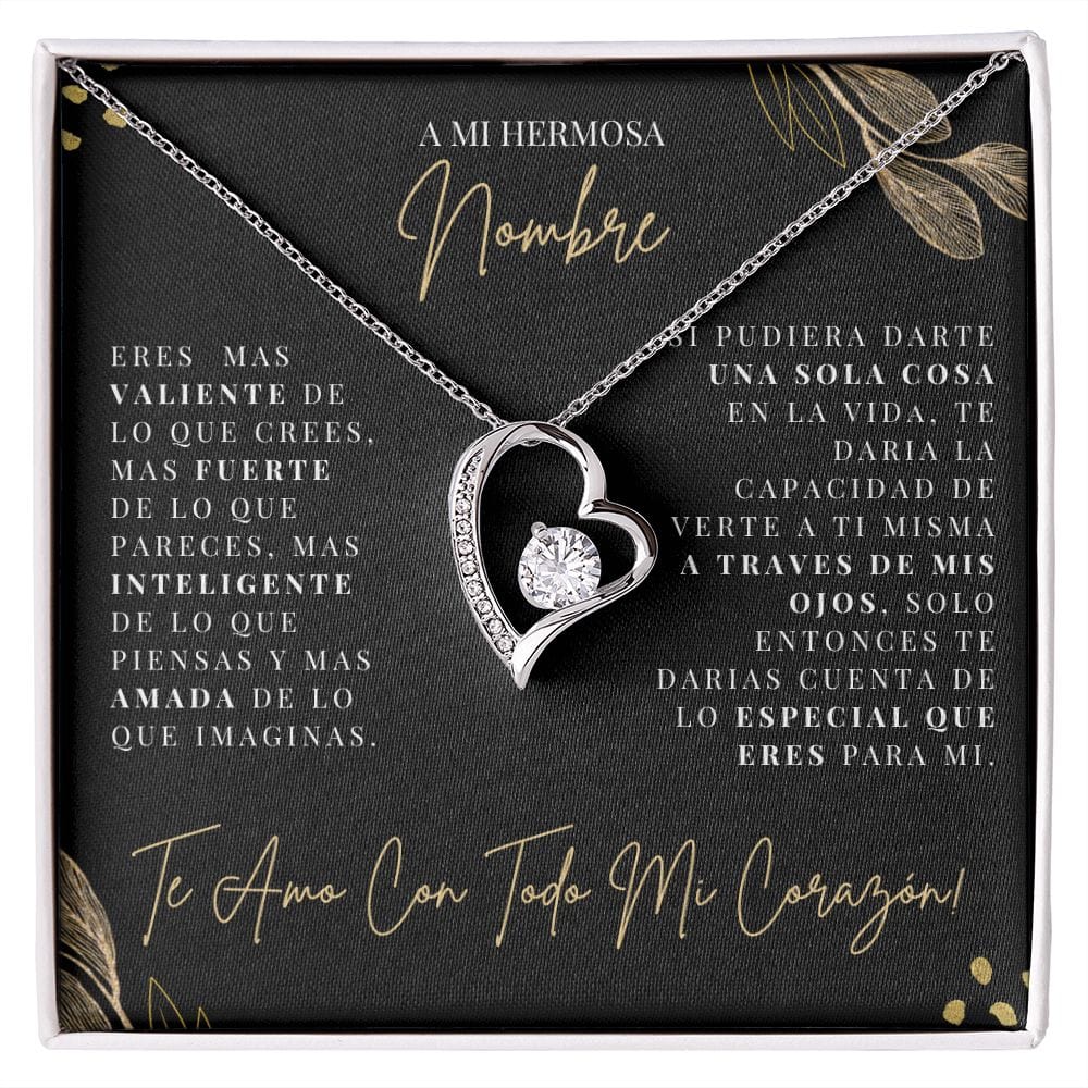 Regalo Para Novia/Esposa | A Mi Hermosa | Collar Amor para siempre