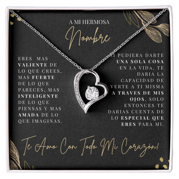 Regalo Para Novia/Esposa | A Mi Hermosa | Collar Amor para siempre