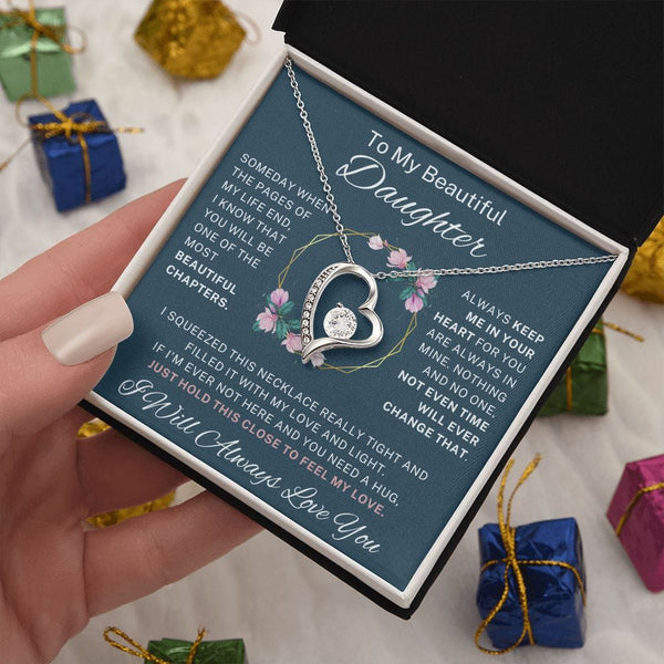 To My Beautiful Daughter - Forever Love Necklace - 124FL