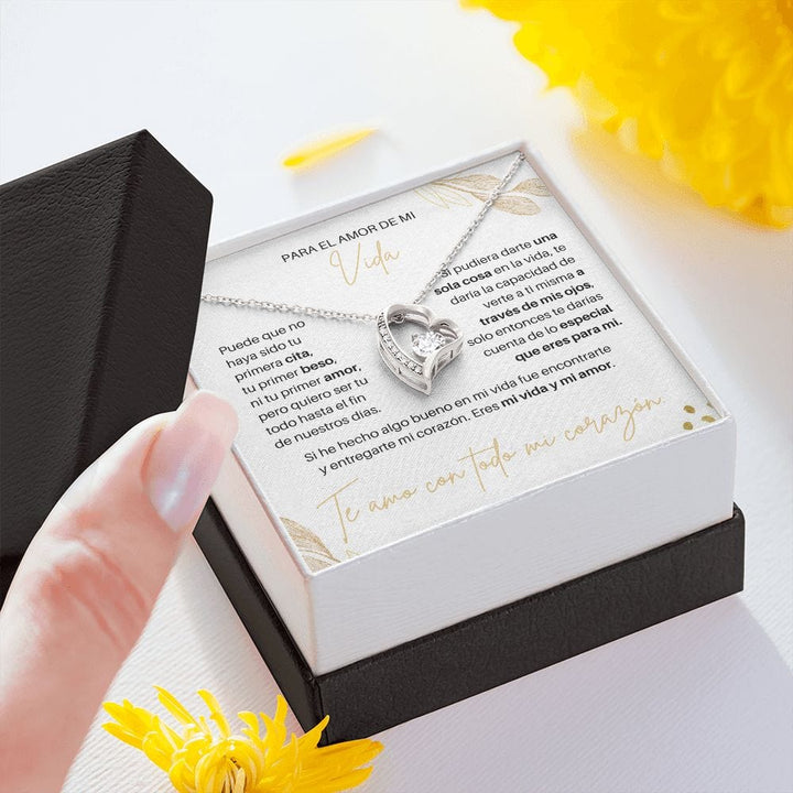 Regalo Para Novia/Esposa | Mi Vida Y Mi Amor | Collar Amor para siempre