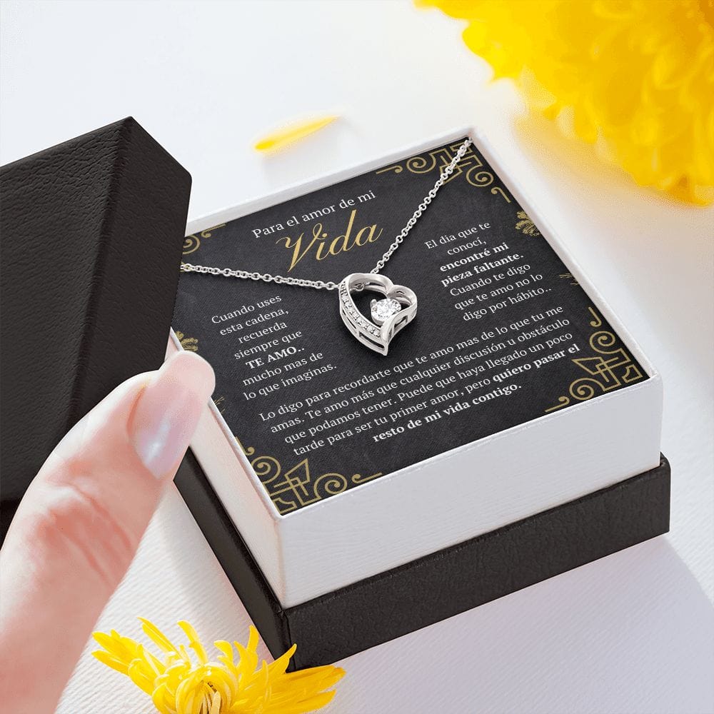 Regalo Para Novia/Esposa | Mi Vida Contigo | Collar Amor para siempre