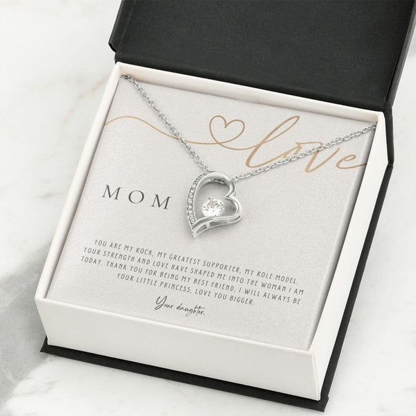 To My Mom - You Are My Rock - Forever Love Necklace