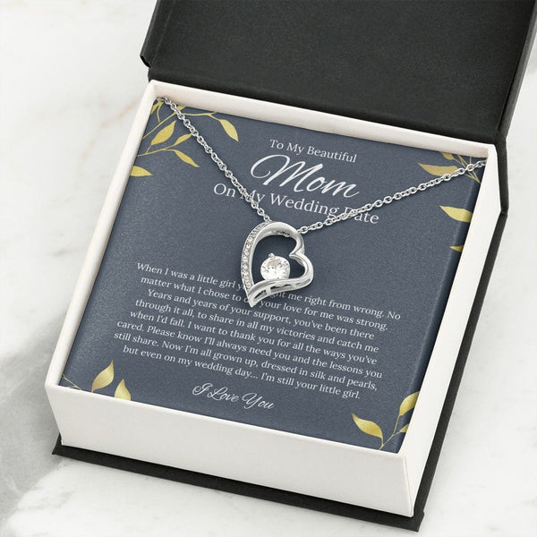 To My Beautiful Mom - On My Wedding Date - Forever Love Necklace