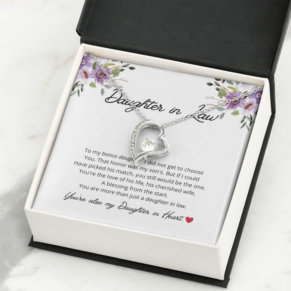 Daughter In Law - To My Bonus Daughter - Forever Love Necklace