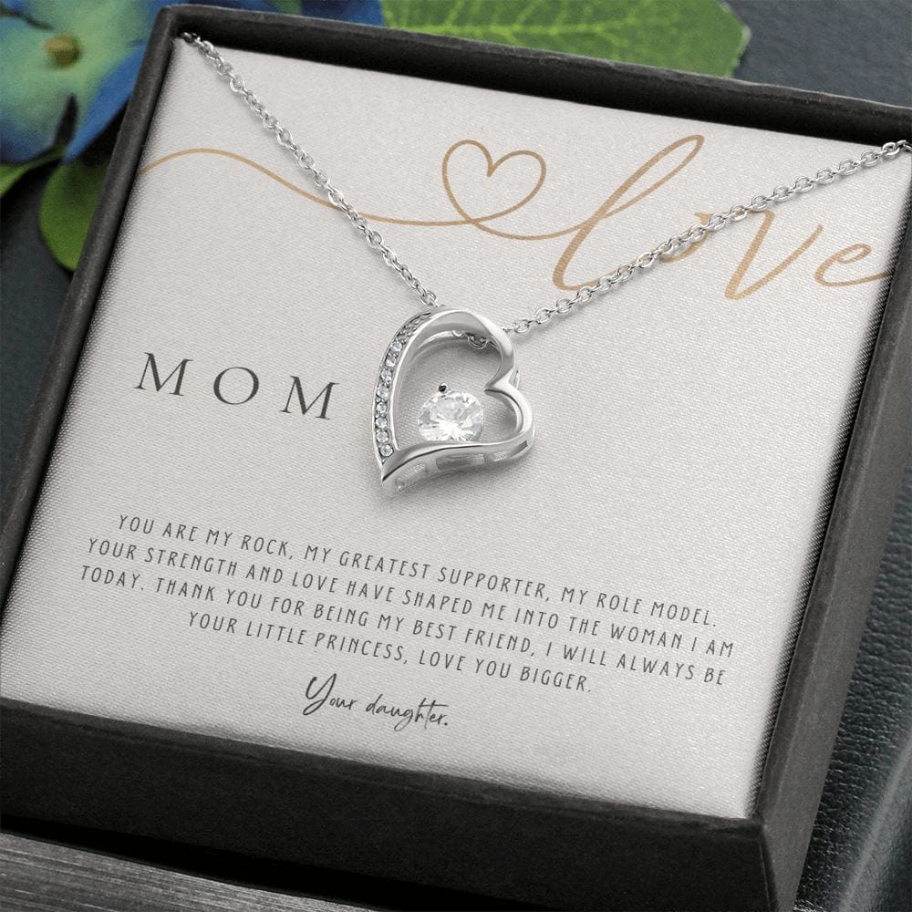 To My Mom - You Are My Rock - Forever Love Necklace