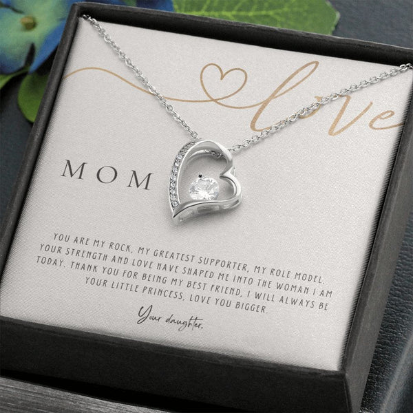 To My Mom - You Are My Rock - Forever Love Necklace