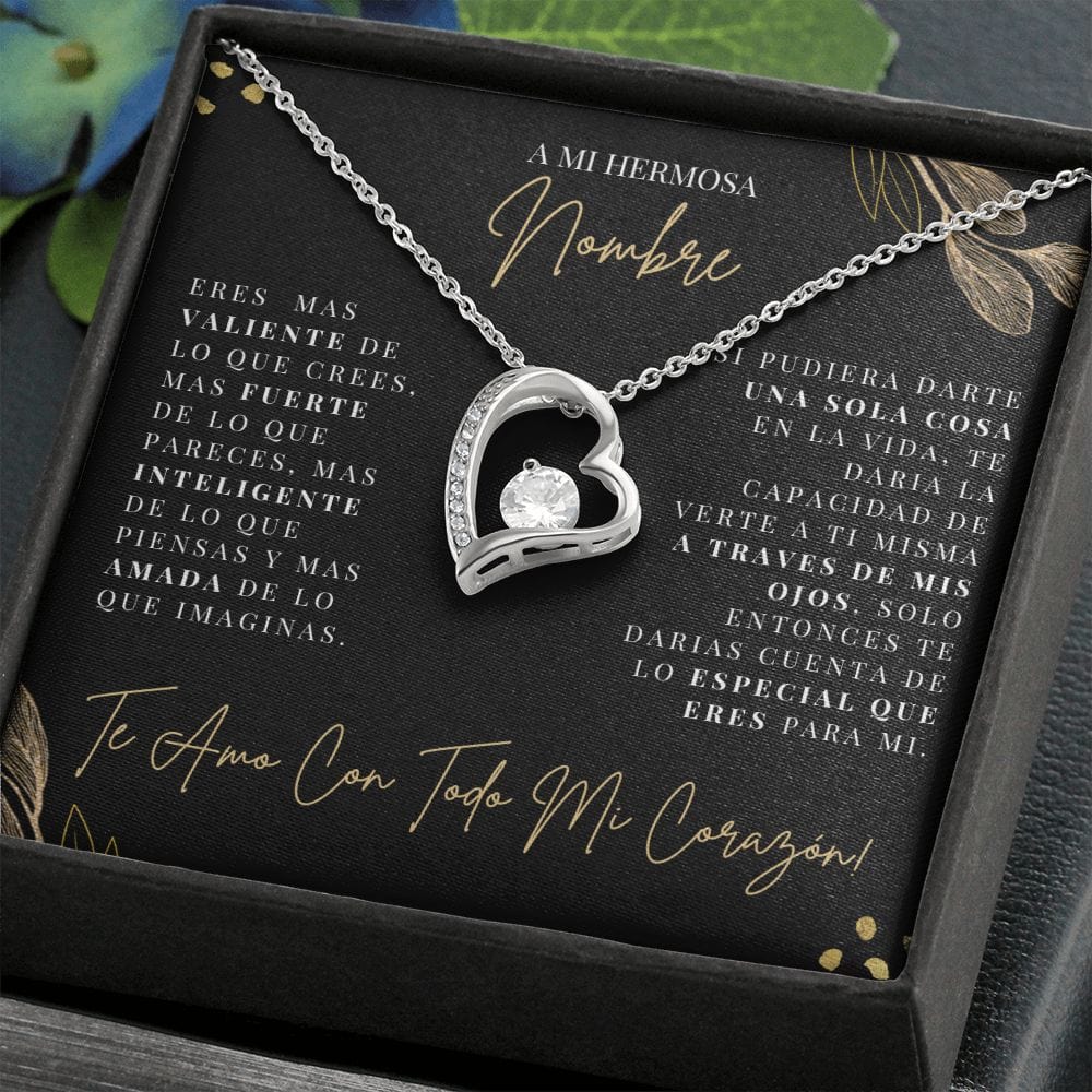 Regalo Para Novia/Esposa | A Mi Hermosa | Collar Amor para siempre