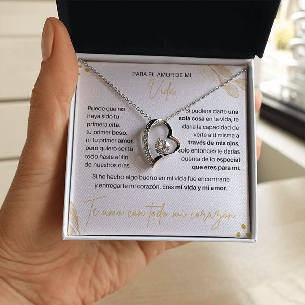 Regalo Para Novia/Esposa | Mi Vida Y Mi Amor | Collar Amor para siempre