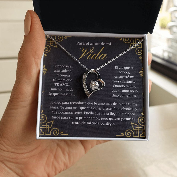 Regalo Para Novia/Esposa | Mi Vida Contigo | Collar Amor para siempre