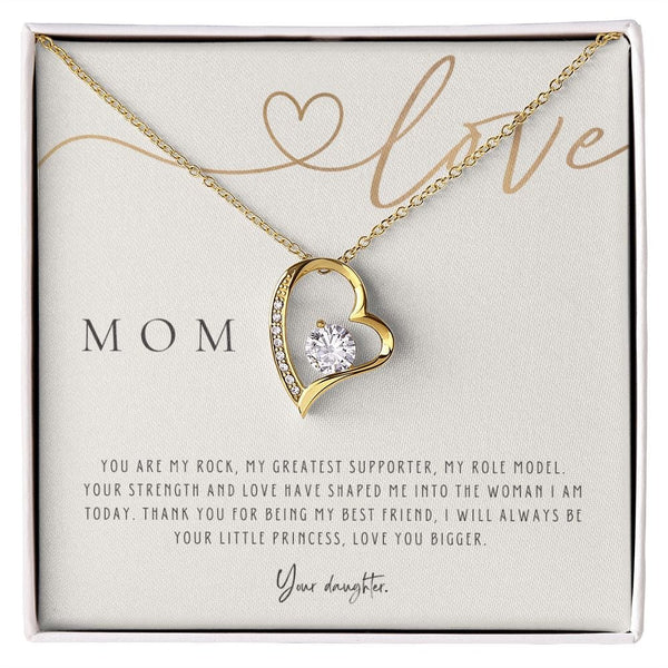 To My Mom - You Are My Rock - Forever Love Necklace
