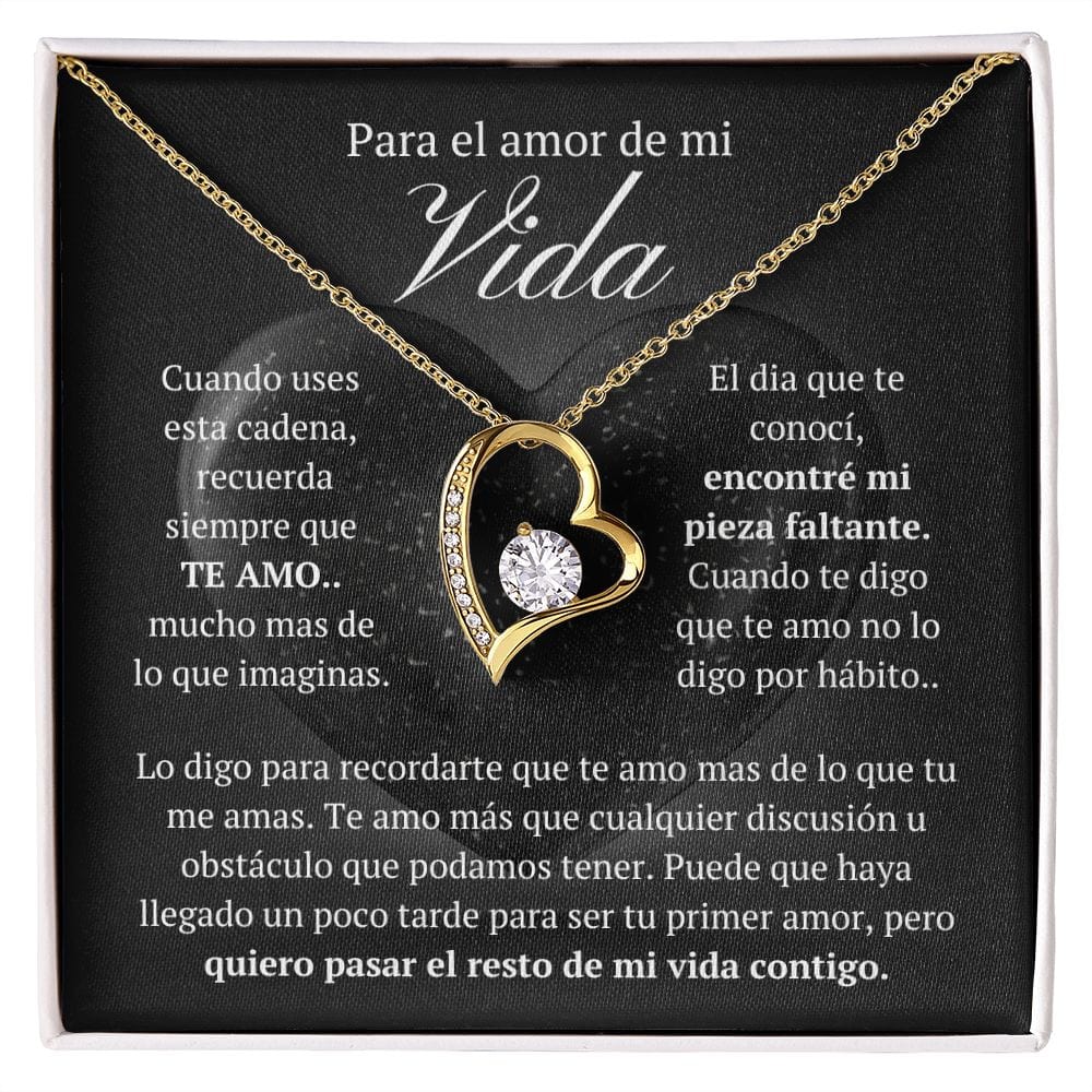 Regalo Para Novia/Esposa | El Amor De Mi Vida | Collar Amor para siempre