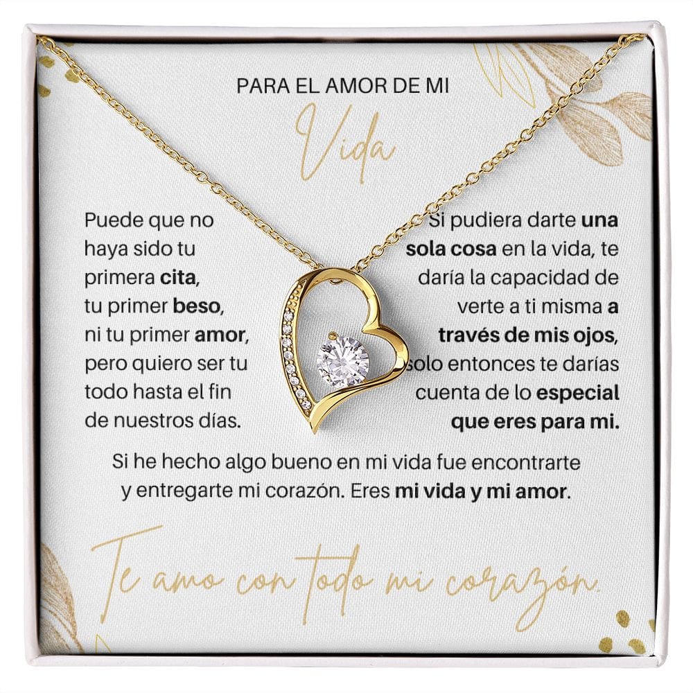 Regalo Para Novia/Esposa | Mi Vida Y Mi Amor | Collar Amor para siempre