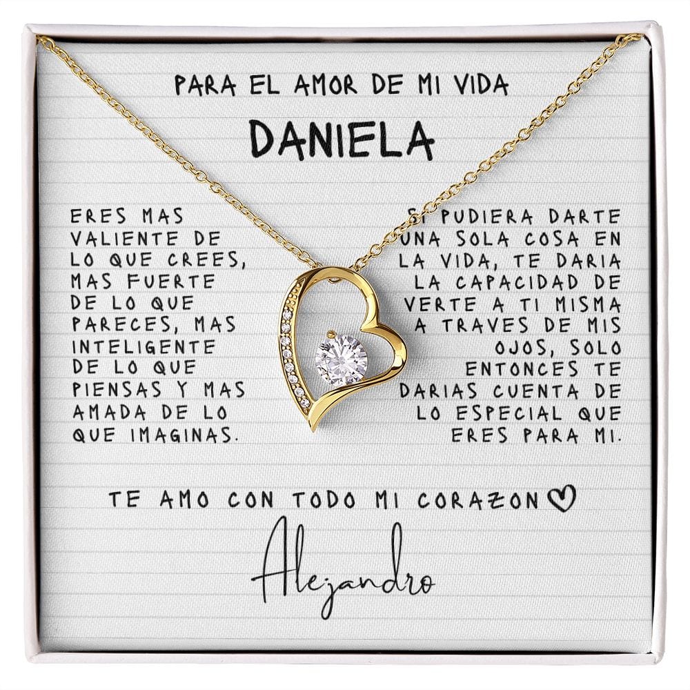 Regalo Para Novia/Esposa | Te amo con todo mi corazon | Collar Amor para siempre