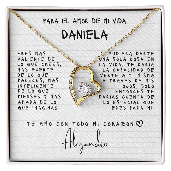 Regalo Para Novia/Esposa | Te amo con todo mi corazon | Collar Amor para siempre