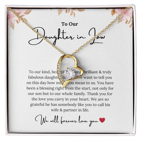 To Our Daughter In Law - To Our Fabulous Daughter In Law - Forever Love Necklace