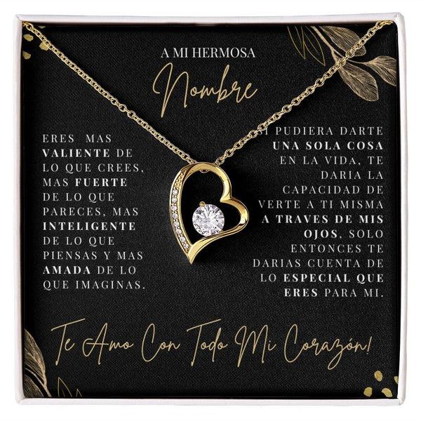 Regalo Para Novia/Esposa | A Mi Hermosa | Collar Amor para siempre