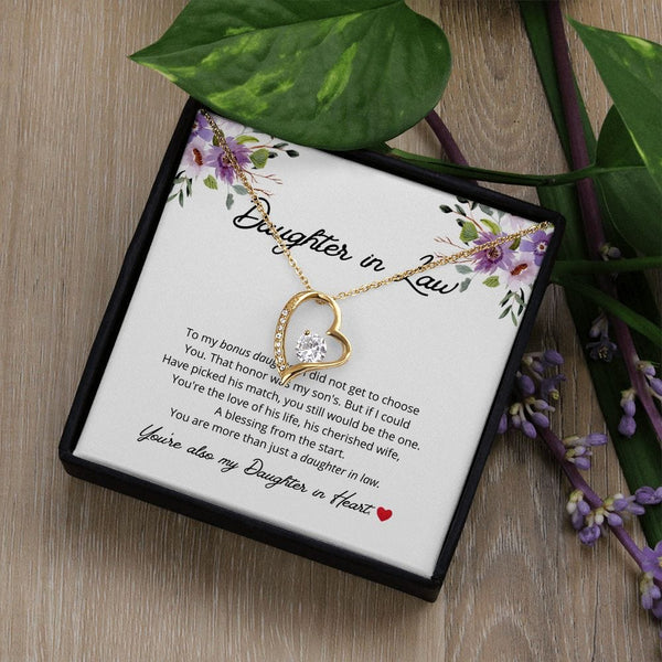 Daughter In Law - To My Bonus Daughter - Forever Love Necklace