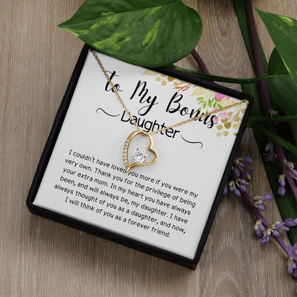 To My Bonus Daughter - I Couldn't Have Loved You More - Forever Love Necklace