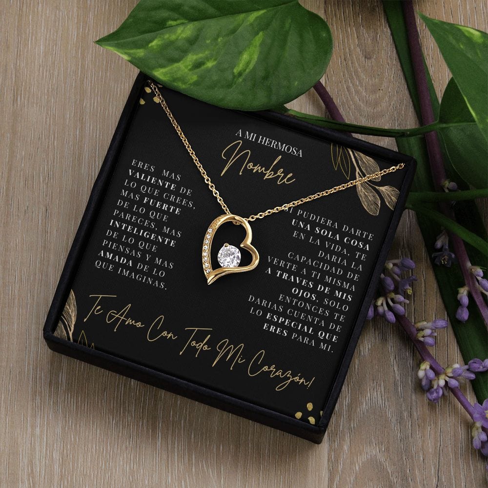 Regalo Para Novia/Esposa | A Mi Hermosa | Collar Amor para siempre