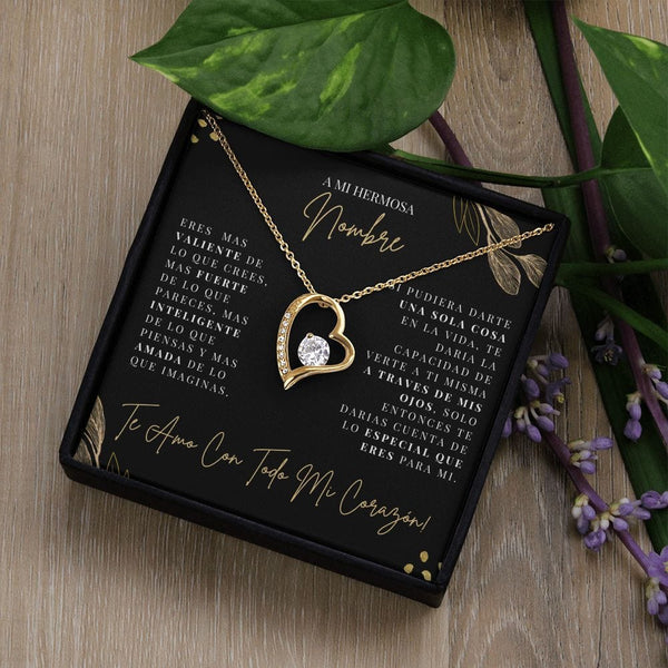 Regalo Para Novia/Esposa | A Mi Hermosa | Collar Amor para siempre