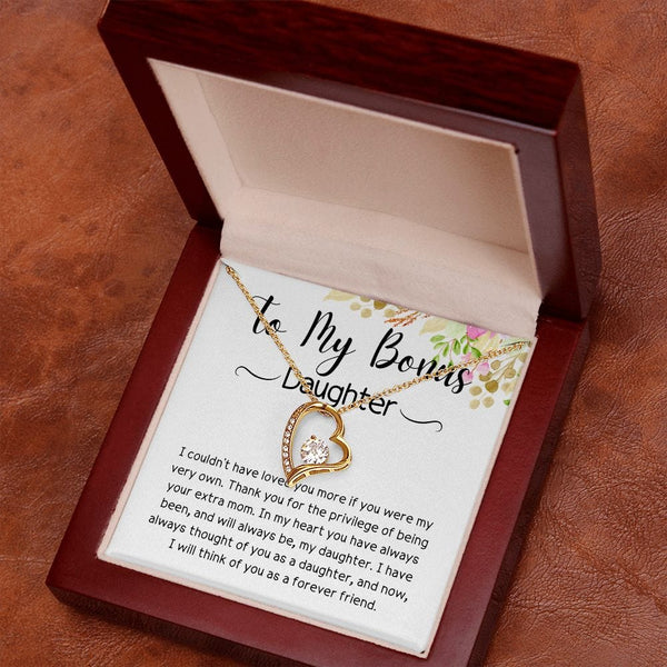 To My Bonus Daughter - I Couldn't Have Loved You More - Forever Love Necklace