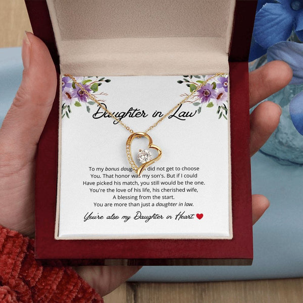 Daughter In Law - To My Bonus Daughter - Forever Love Necklace