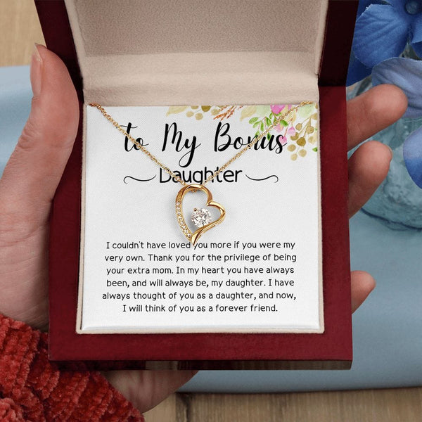 To My Bonus Daughter - I Couldn't Have Loved You More - Forever Love Necklace