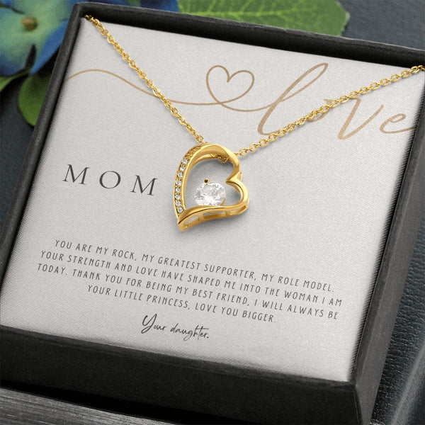 To My Mom - You Are My Rock - Forever Love Necklace