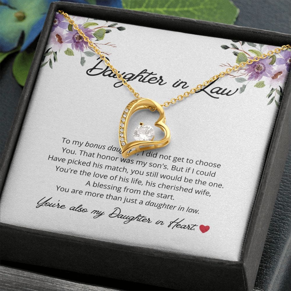 Daughter In Law - To My Bonus Daughter - Forever Love Necklace