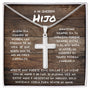 Regalo para Hijo | Coraje | Collar Con Cruz De Acero Inoxidable