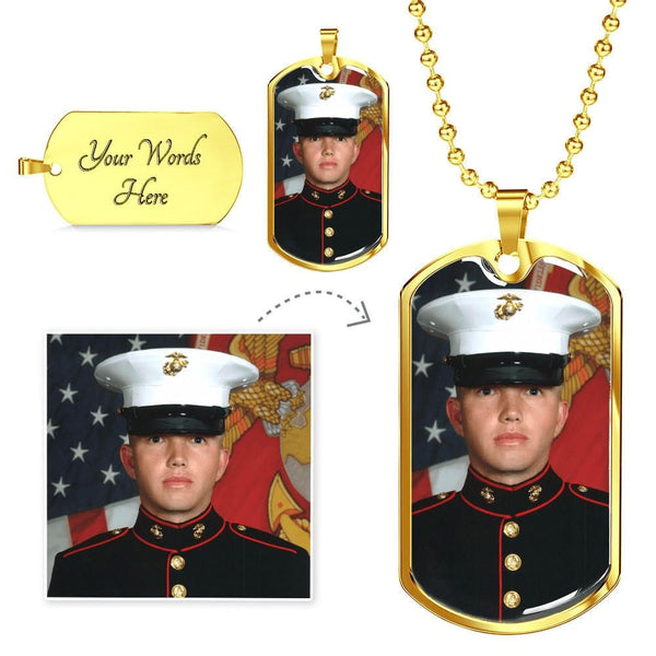 Luxury Military Tag - Custom Picture + Engraving