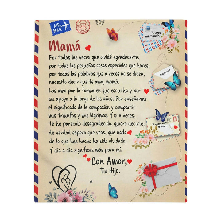 Regalo Para Madre | Te amo mamá | Manta de Tarjeta Postal