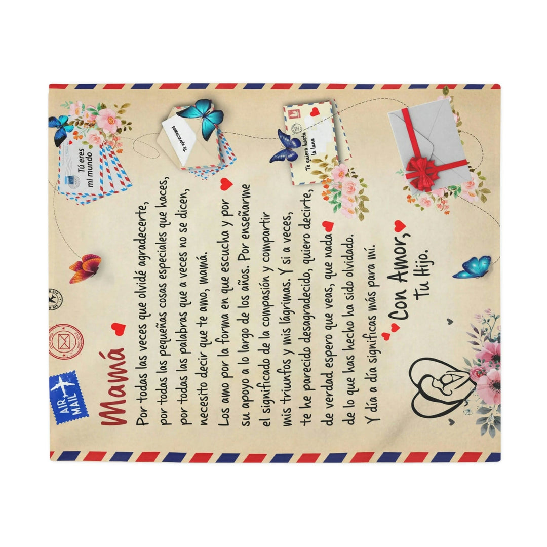 Regalo Para Madre | Te amo mamá | Manta de Tarjeta Postal