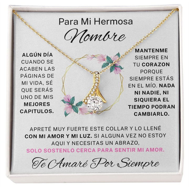 Regalo Para Nieta /Hija/ Hijastra/ Sobrina | Por siempre contigo | Collar Belleza Cautivadora (Personalizado)